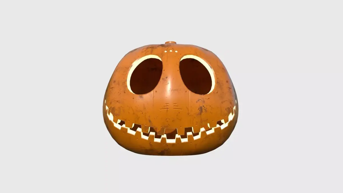 Pumpkin Head 05 SciFi - Jack O Mask - Character Design Low-poly 3D model