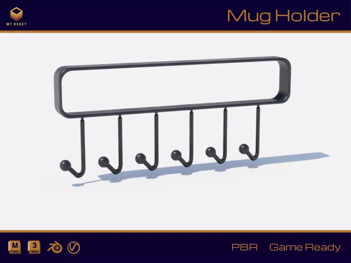 Mug Holder Free low-poly 3D model