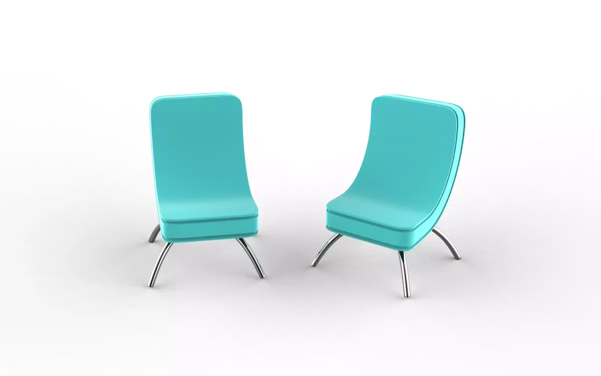 Chair two chairs Free low-poly 3D model