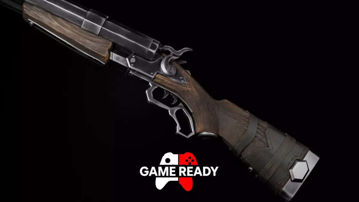 Game Ready Double Barrel Shotgun low poly  3D Model for Games VR Low-poly 3D model