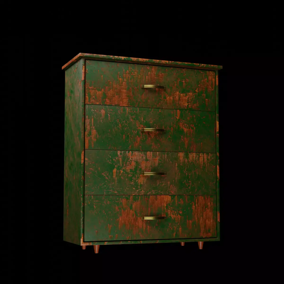 An old dresser optimized and game ready Free 3D model