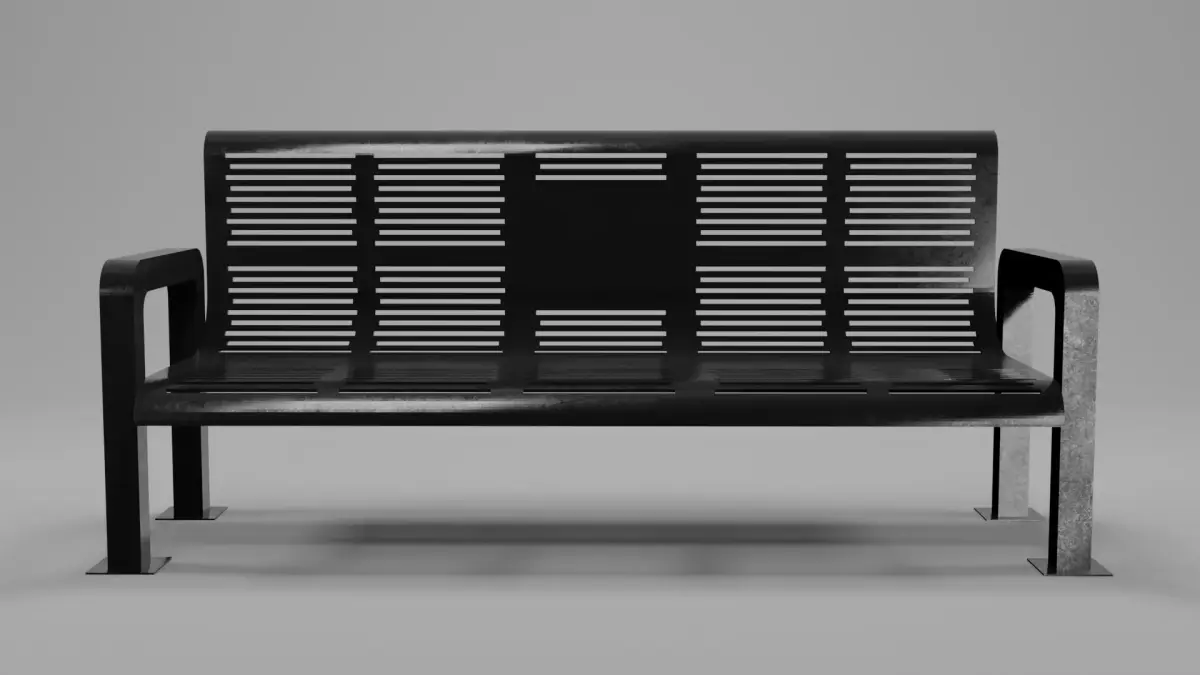 Bench park Free low-poly 3D model purchase
