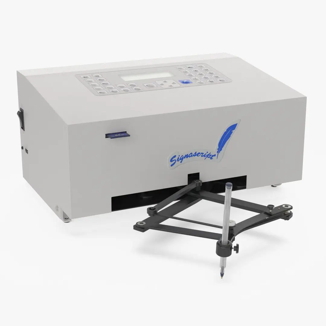 Signascript Automated Signature Arm Device Rigged 3D model