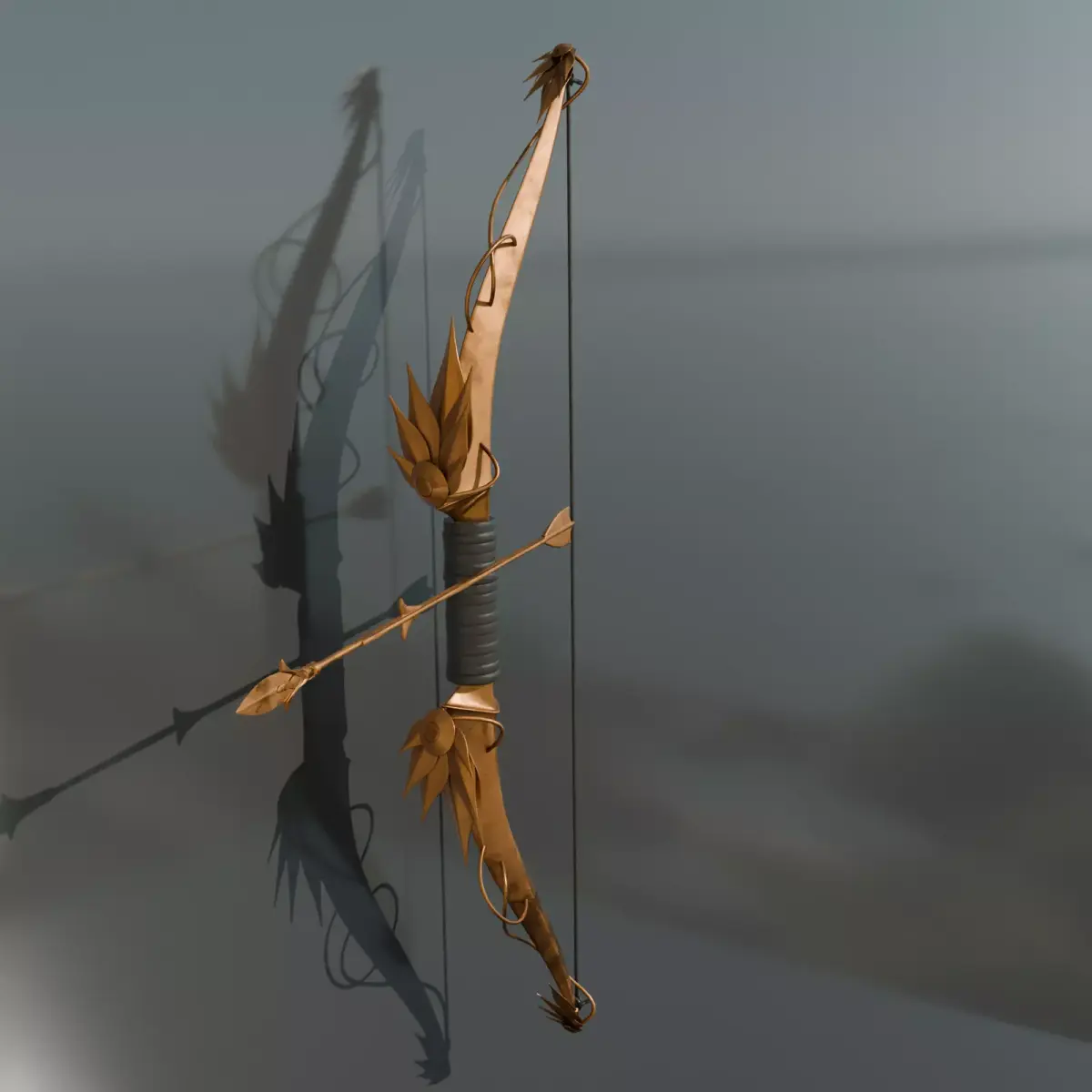 Forged Bronze Bow Pack - Fantasy Archery Weapons 3D model