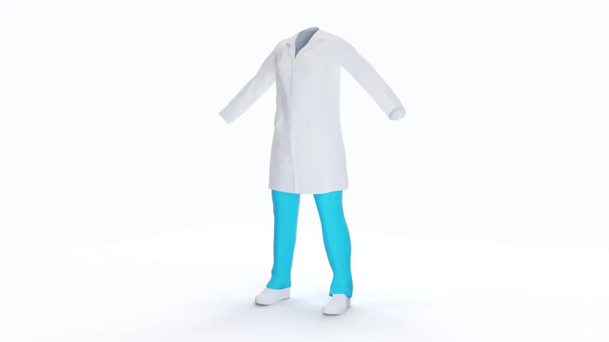 Doctor Clothing for Female 3D model
