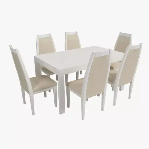 Modern Dining Table with Chairs Free 3D model purchase