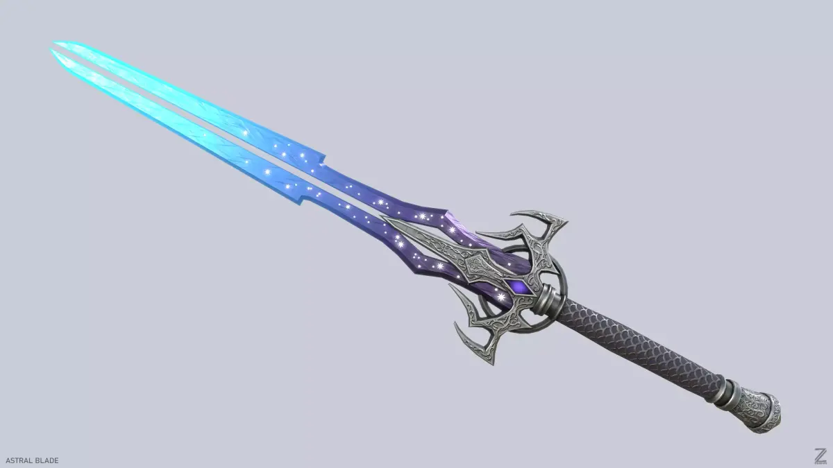 Astral blade Low-poly 3D model order