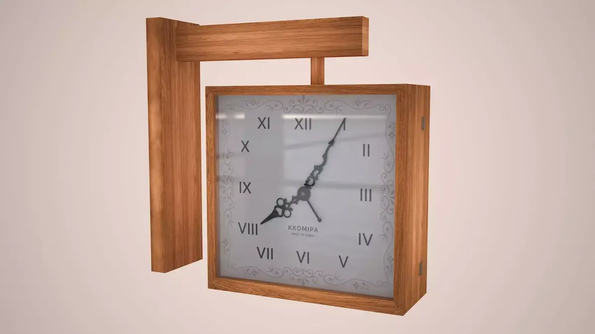 wall clock Free low-poly 3D model buy