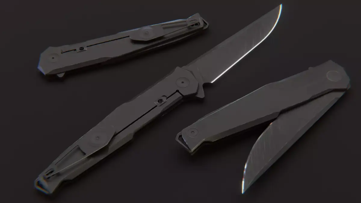 Tactical Folding Knife 3D model