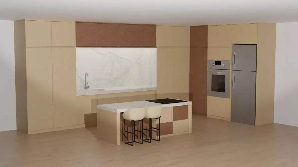 Kitchen Free 3D model 2