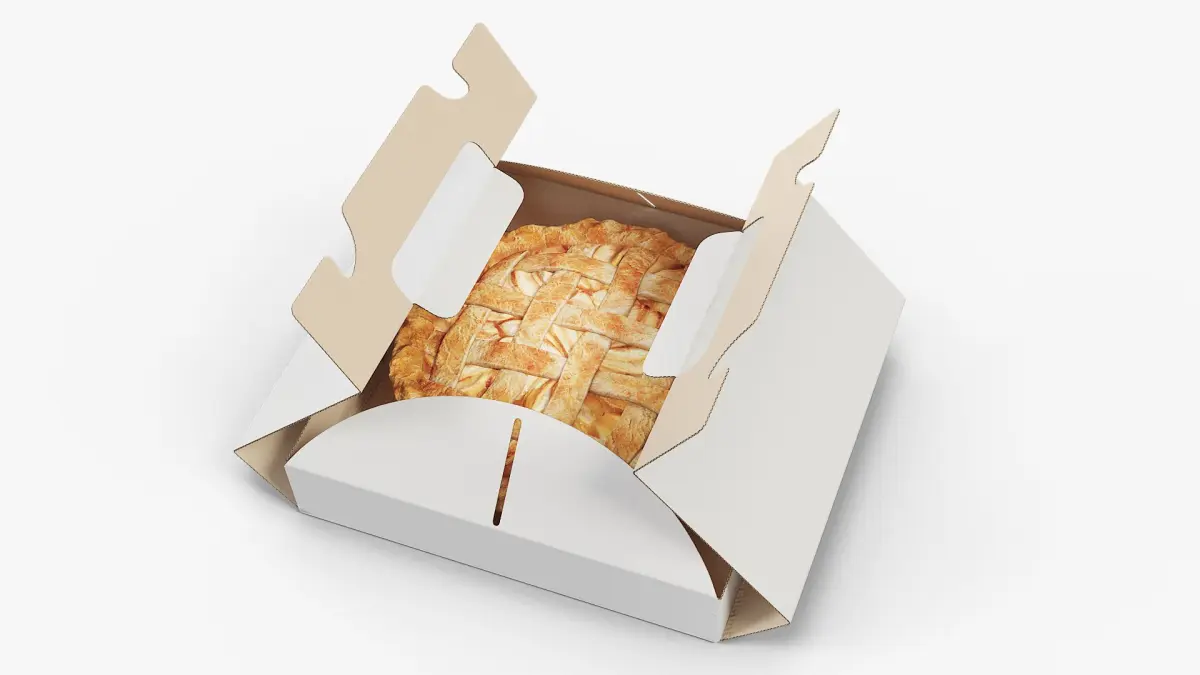 Apple Charlotte in Cardboard Box with Handles 3D model