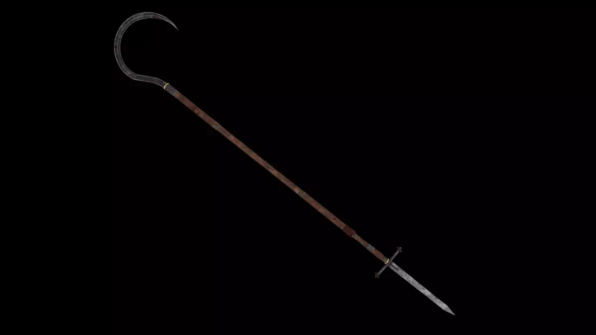 Fantasy Old Hook and Dagger Low-poly 3D model