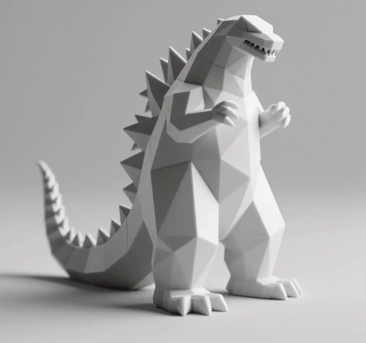 Low Poly Godzilla Sculpture 3D print model