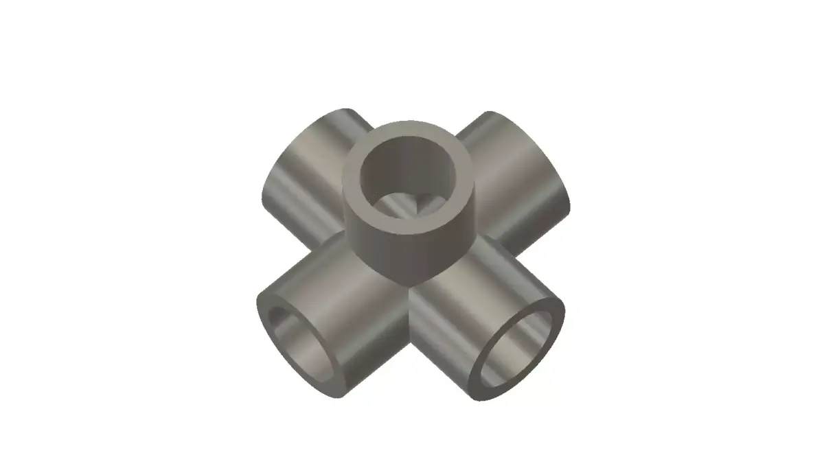 3D Printed Model 5-Way Half Inch Pipe Connector Free 3D print model
