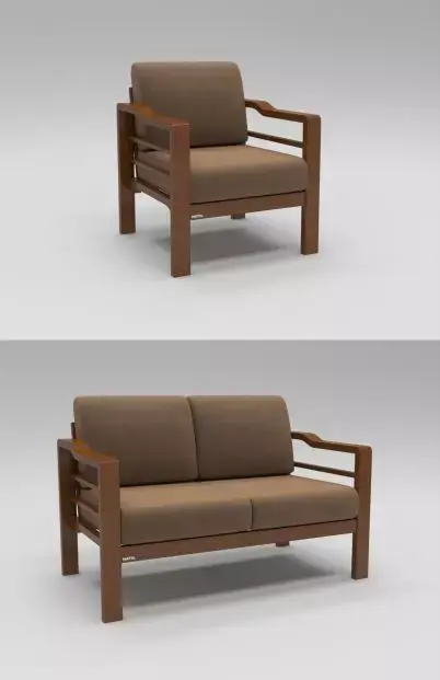 Simply comfortable sofa  Free 3D model