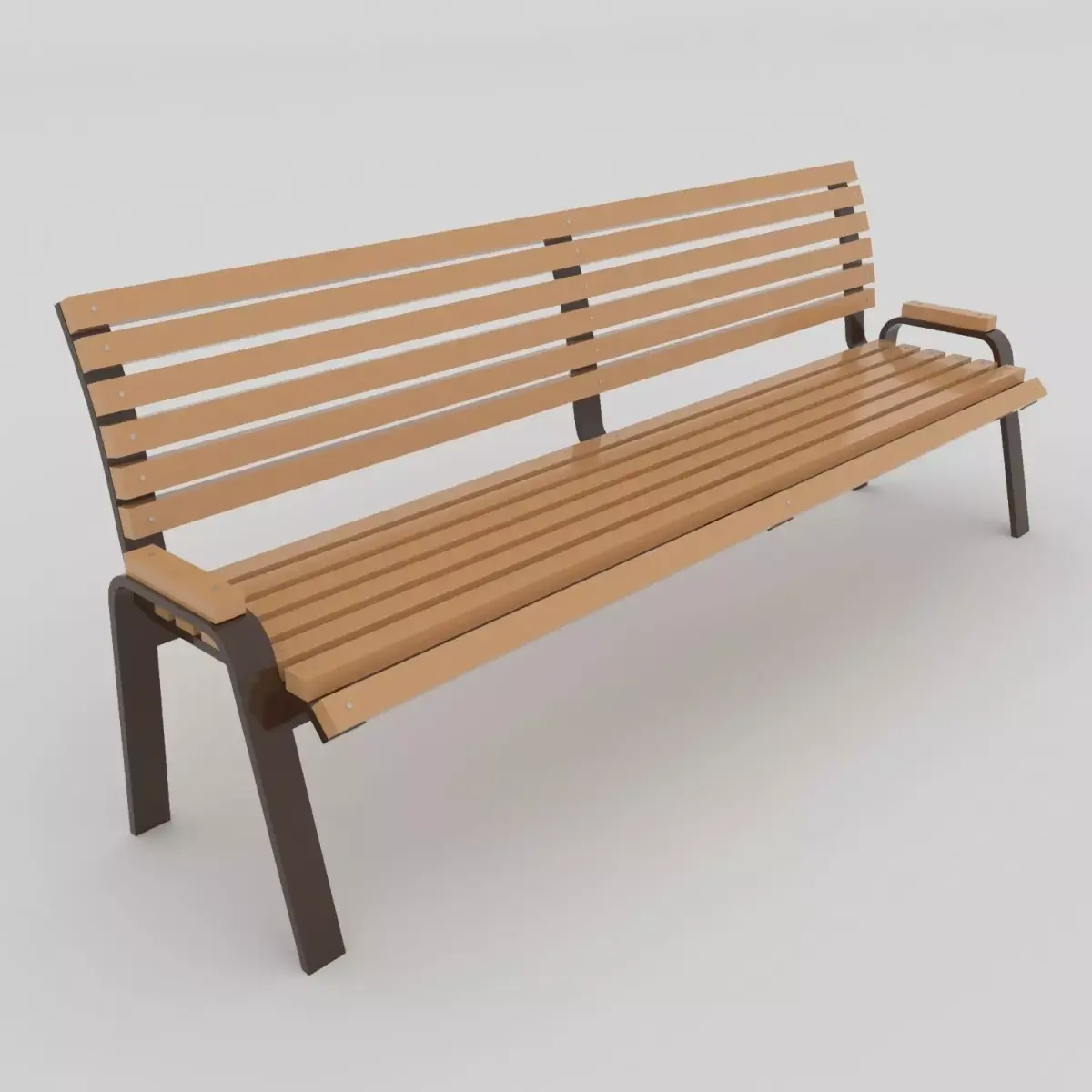 Bench park Low-poly 3D model order
