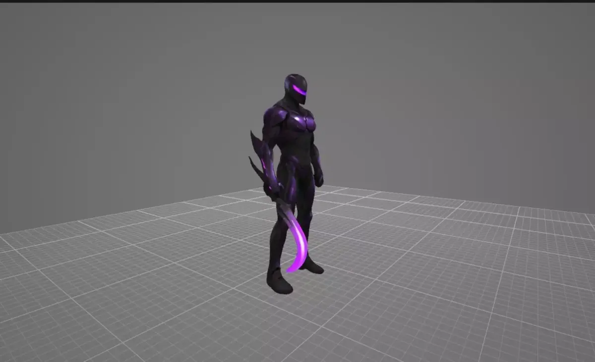 Stealth Supervillain Character Game Ready GLB Model 3D Low-poly 3D model