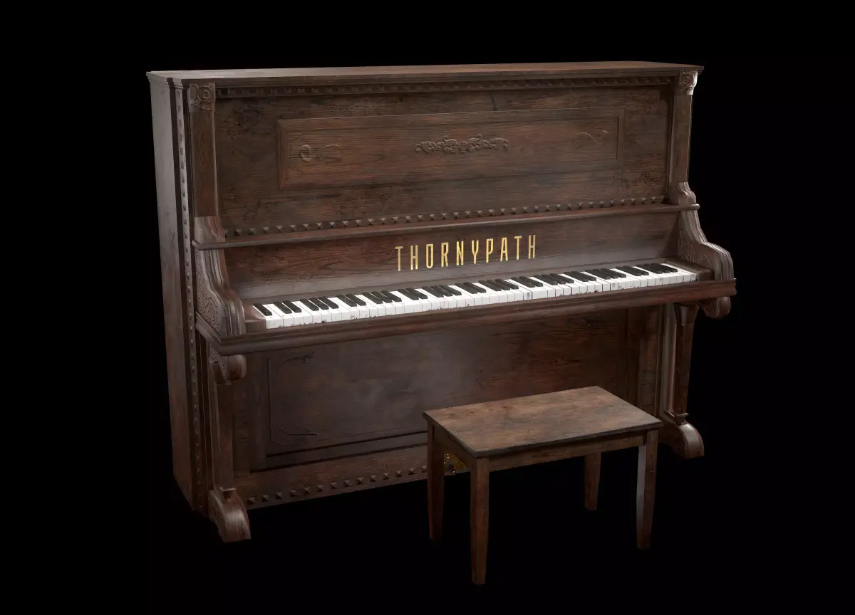 Old Piano Free low-poly 3D model