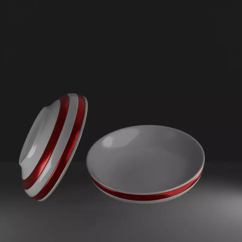 Ceramic Plates Set  High Poly 3D Model 3D model
