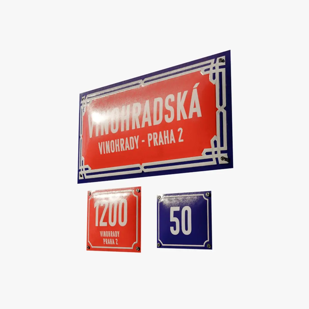 Prague Street Signs 3D model