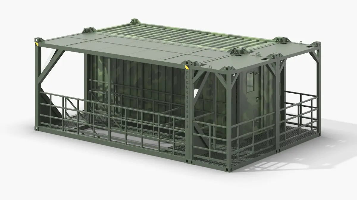 Portable Military Shelter Container Structure 3D model