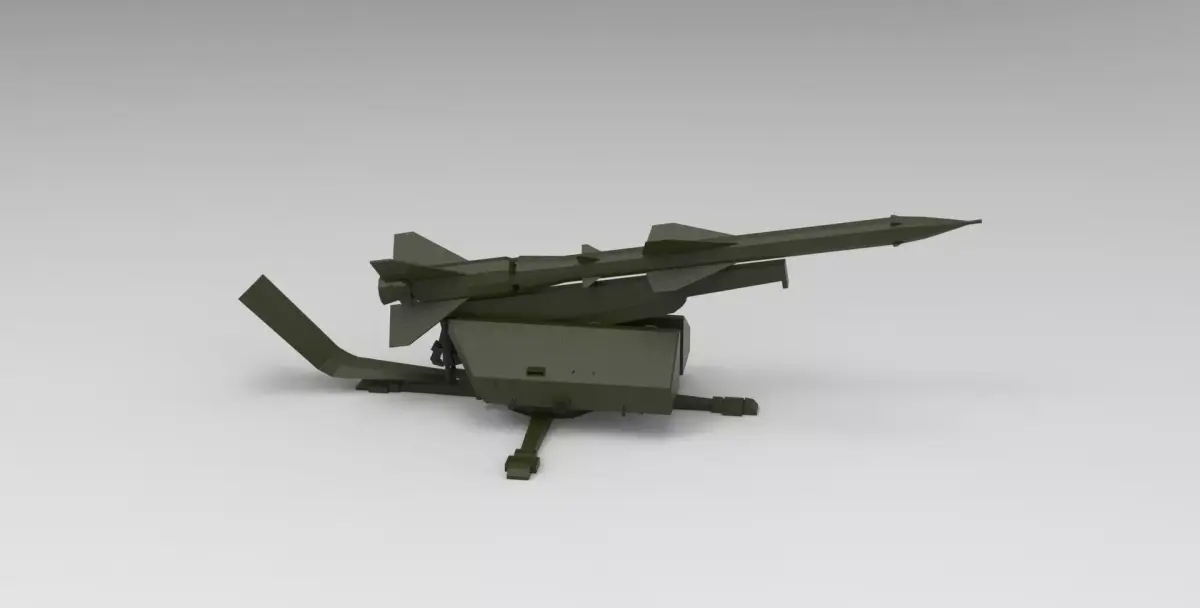 SA-2 Surface-to-Air Missile 3D model
