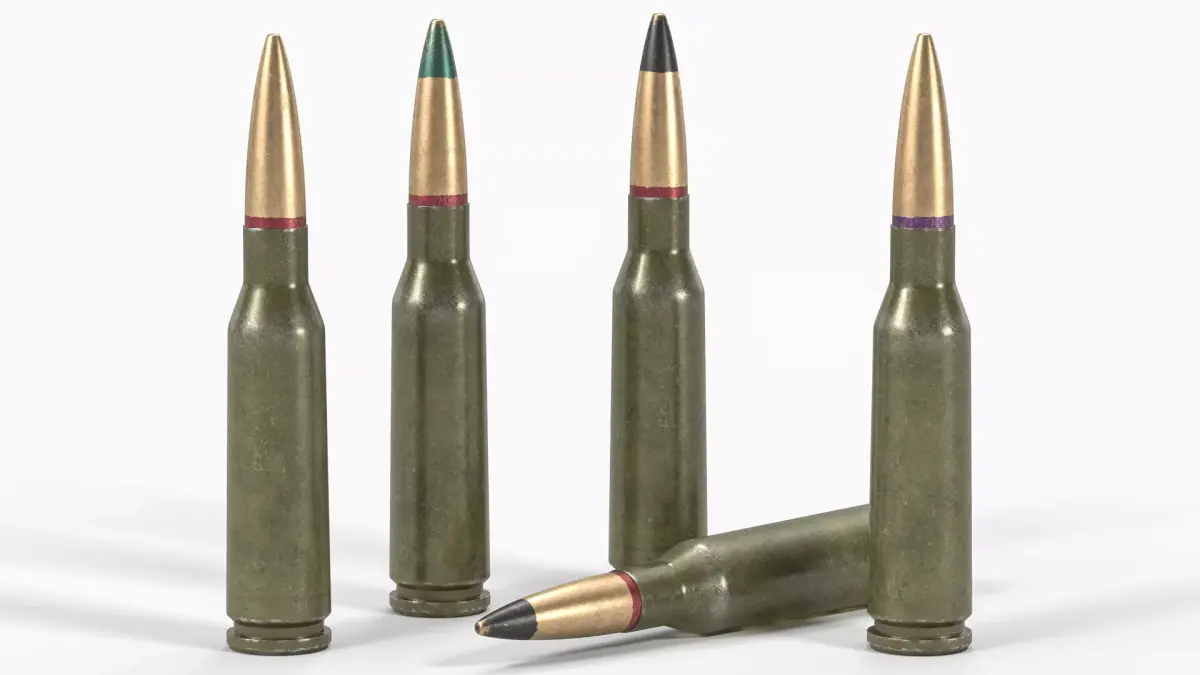 Soviet or Russian Cartridges 5-45x39 3D model
