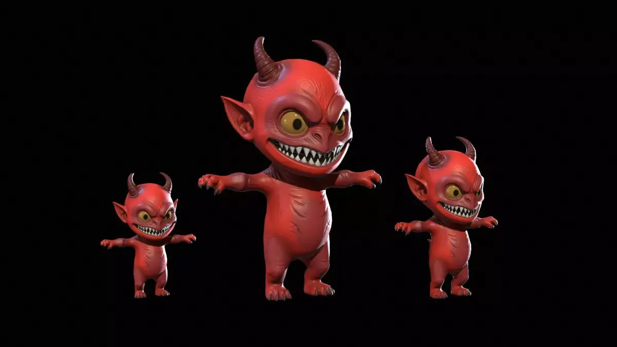 ChibiDemon2Pack1 Low-poly 3D model