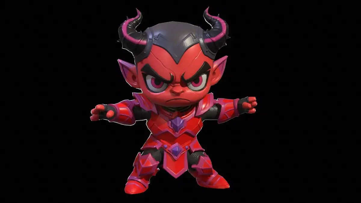 ChibiDemon6Pack1 Low-poly 3D model