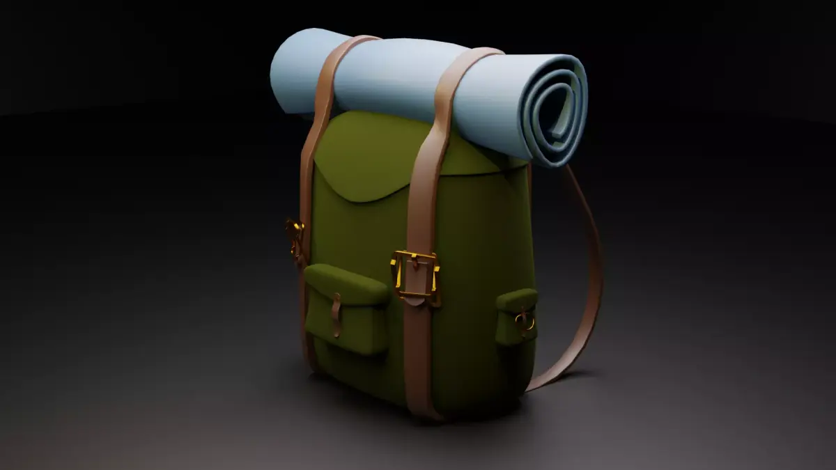 CampingBackpack Free low-poly 3D model