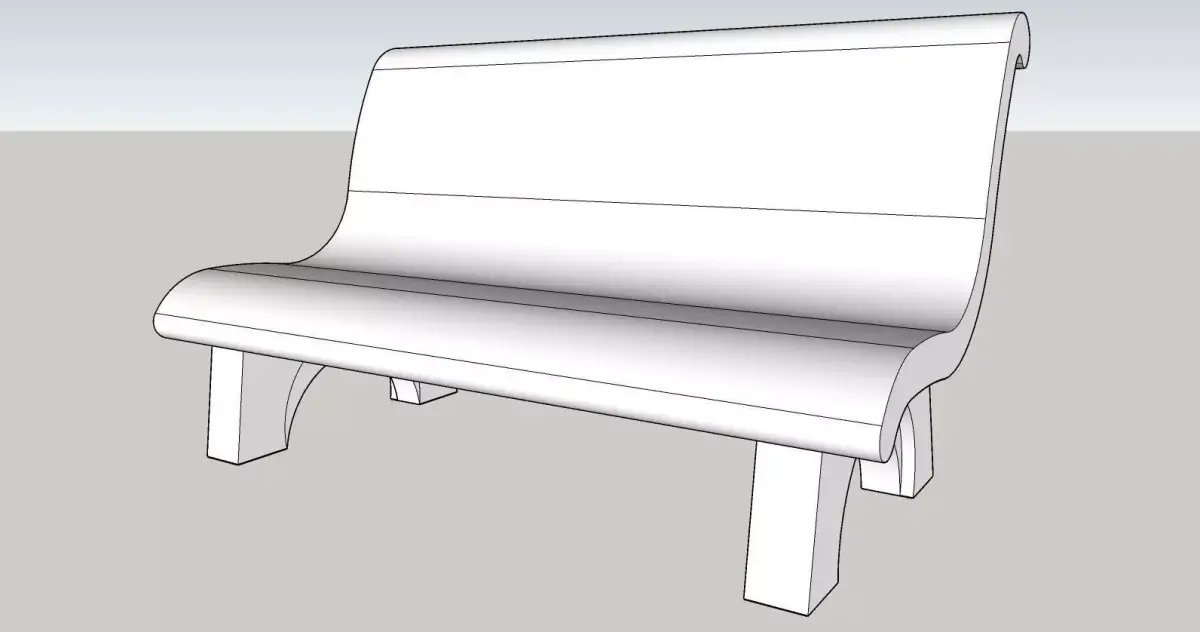 Bench 3D print model