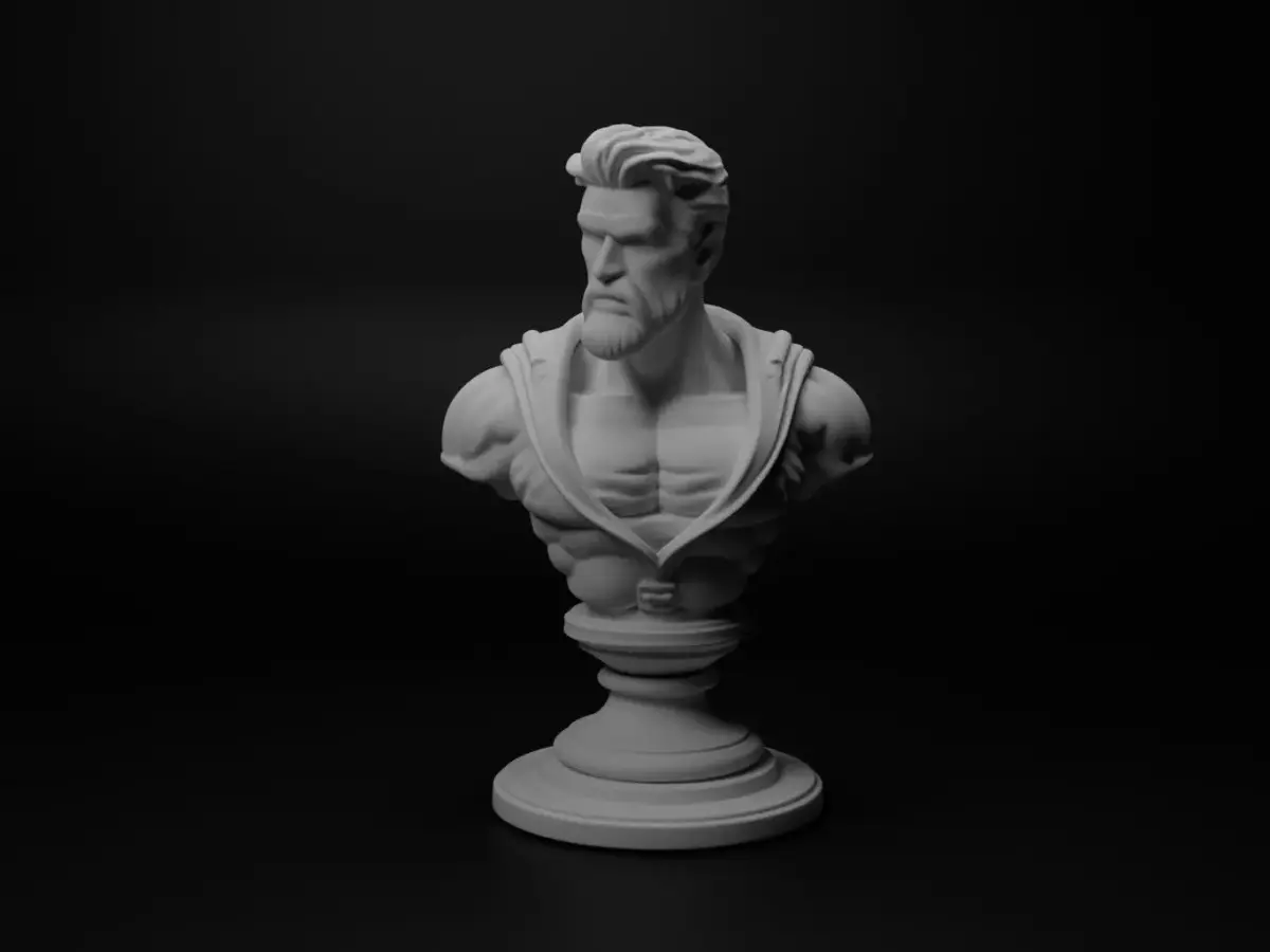 Iron Fist Fighter Bust Chess 3D print model order