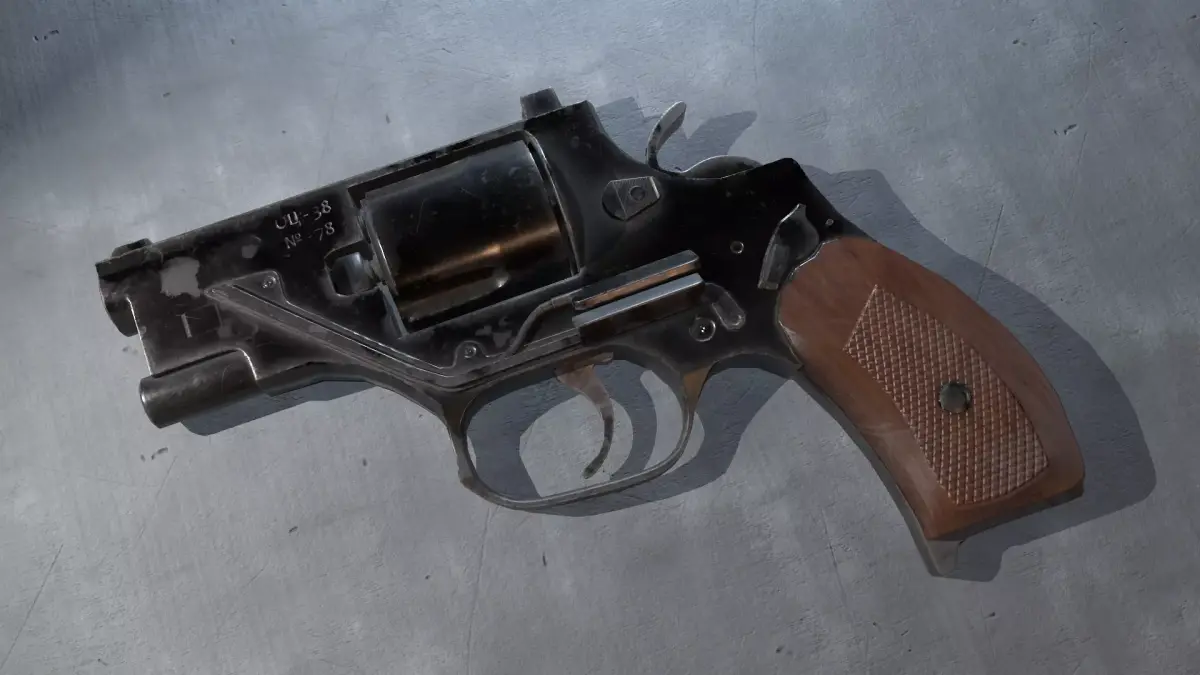 Revolver Stechkin Low-poly 3D model
