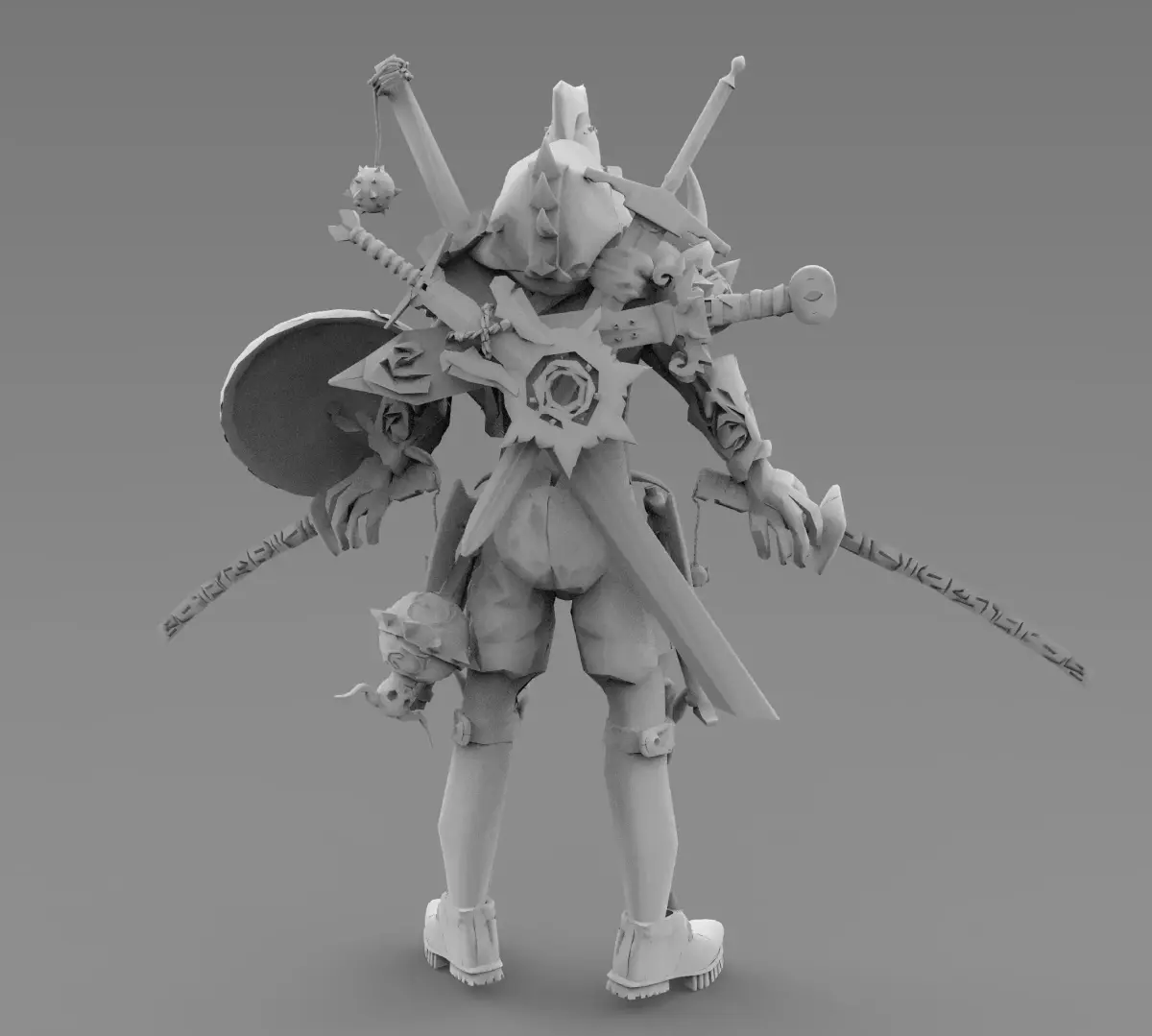 Warrior samurai 3D model