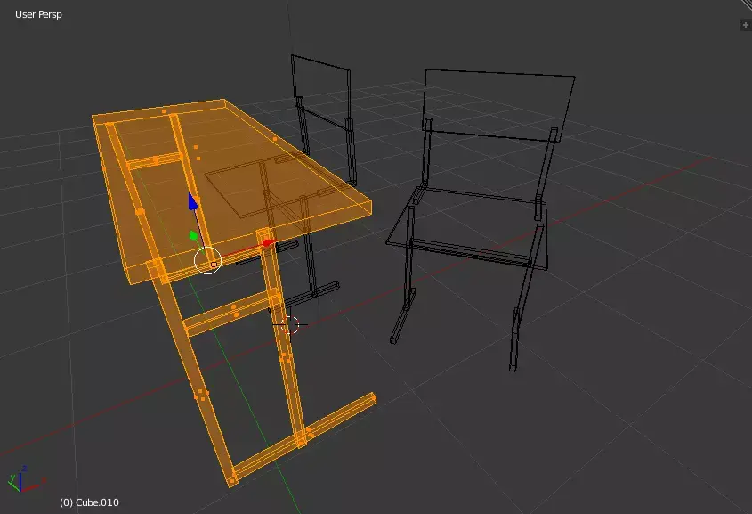 low-poly school chair Free low-poly 3D model