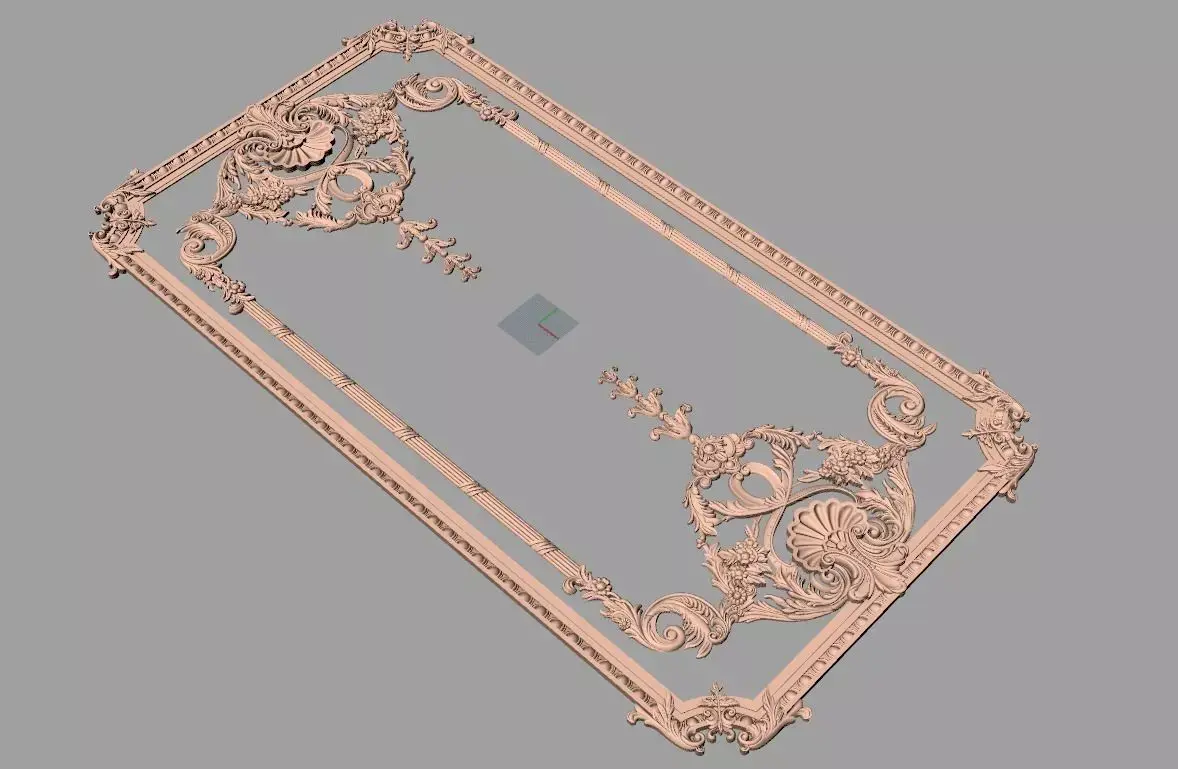 Door flower 3D relief STL Model for CNC woodworking carving E300 3D model