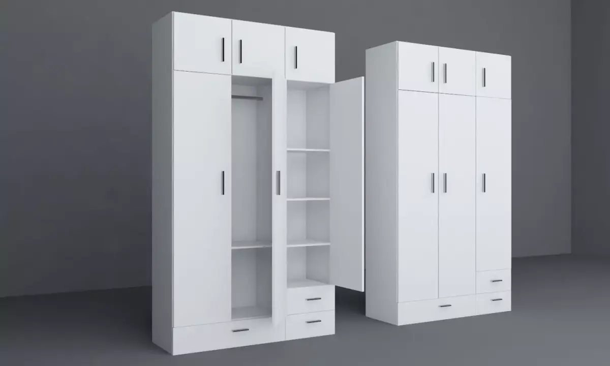 closet wardrobe with two drawers Free 3D model purchase