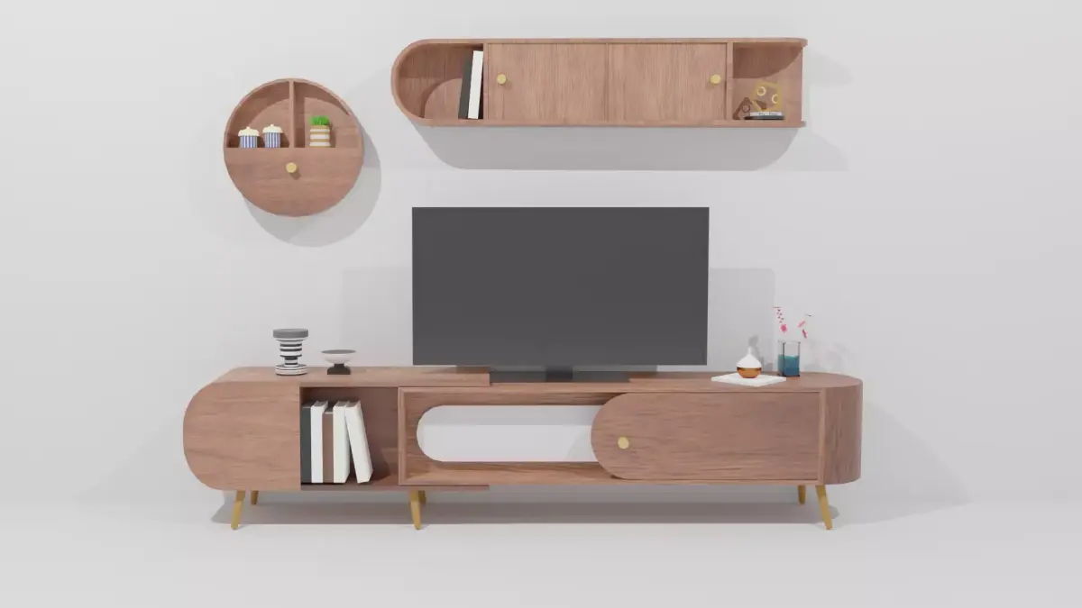 Furniture and TV 3D model
