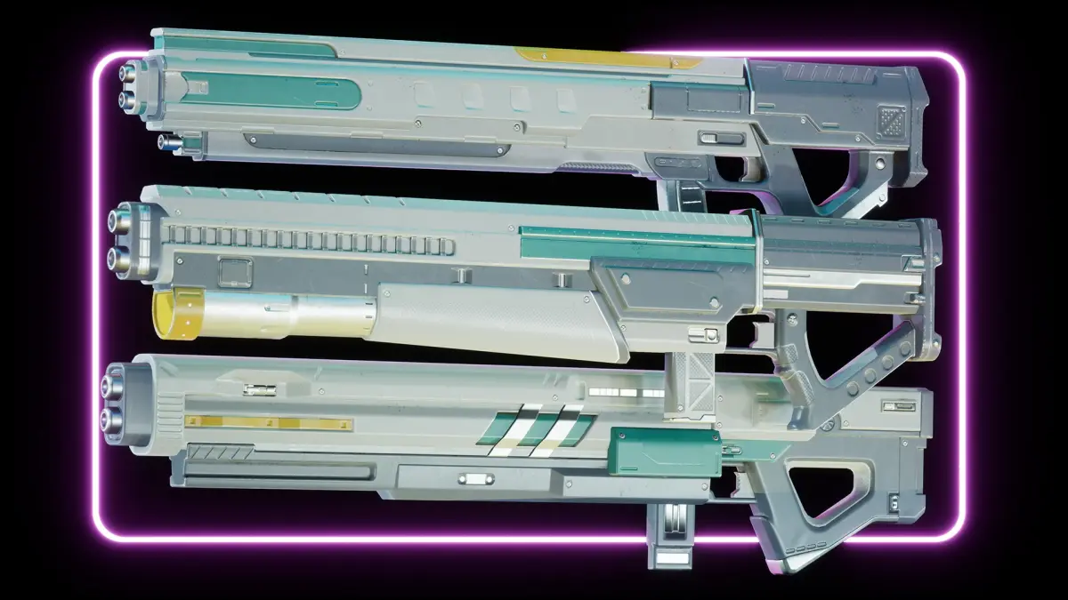 Modern Sci-Fi Rifles Bundle 3 3D model
