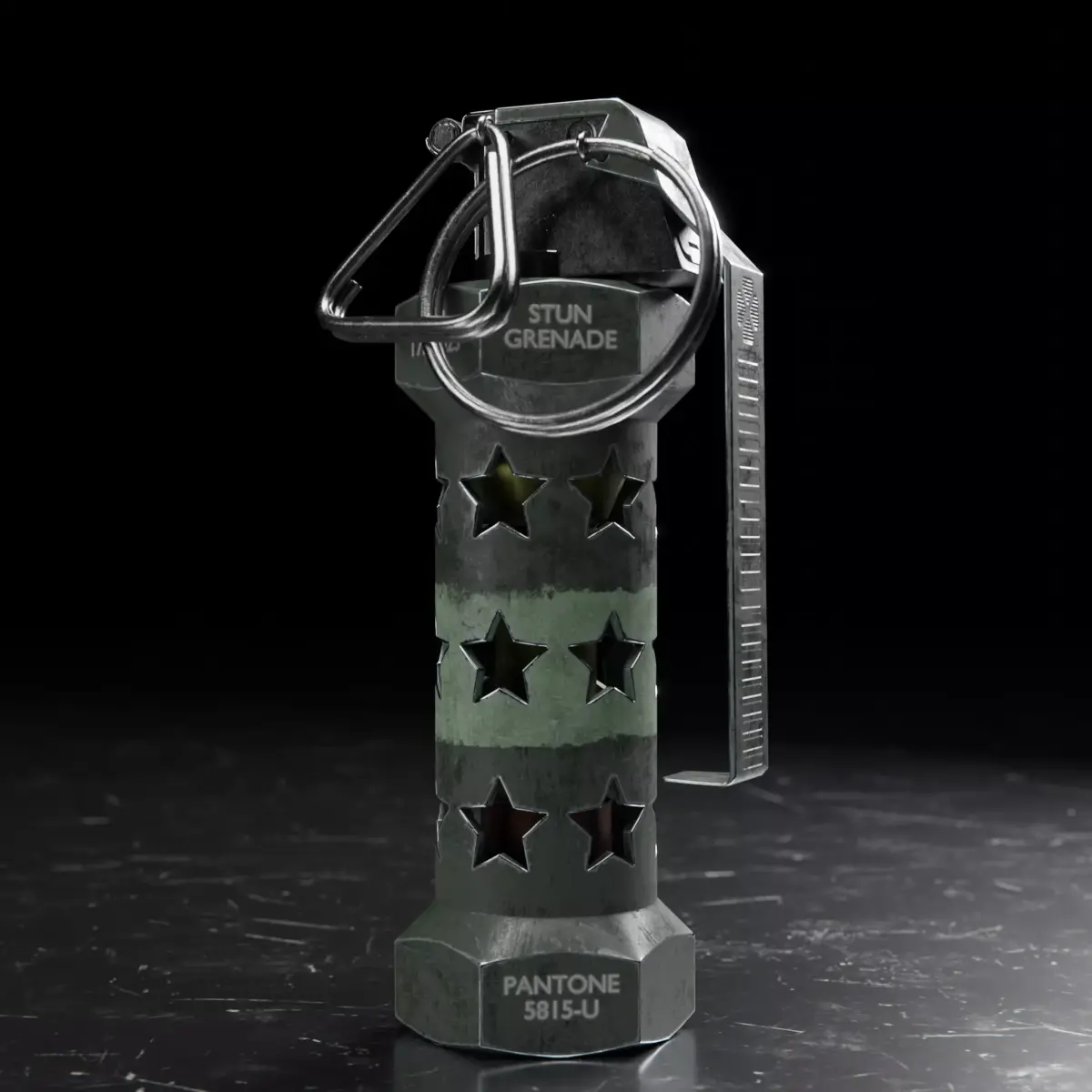 M84 Stun Grenade Flashbang Game Ready Low-poly 3D model