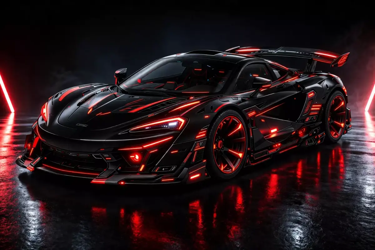 Futuristic Hypercar Concept Highpoly 3D Model 3D model