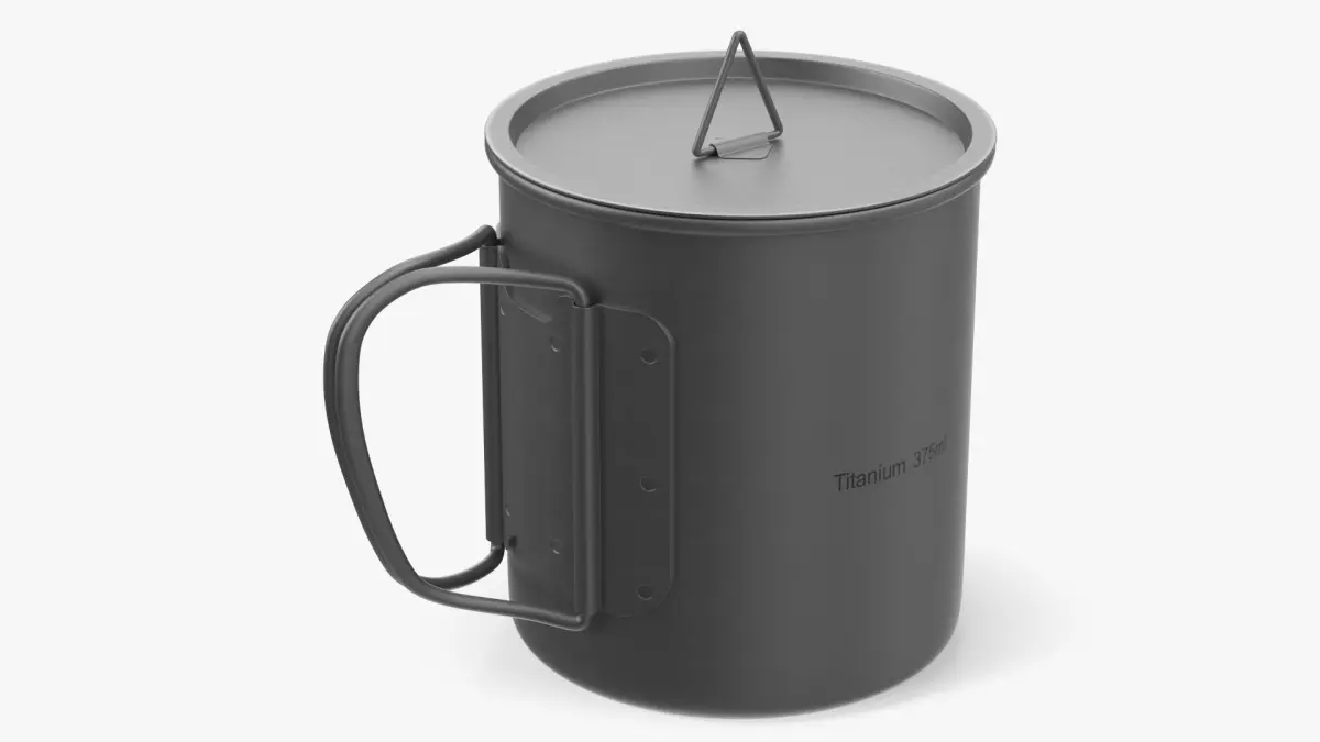 Camping Titanium Mug 3D model