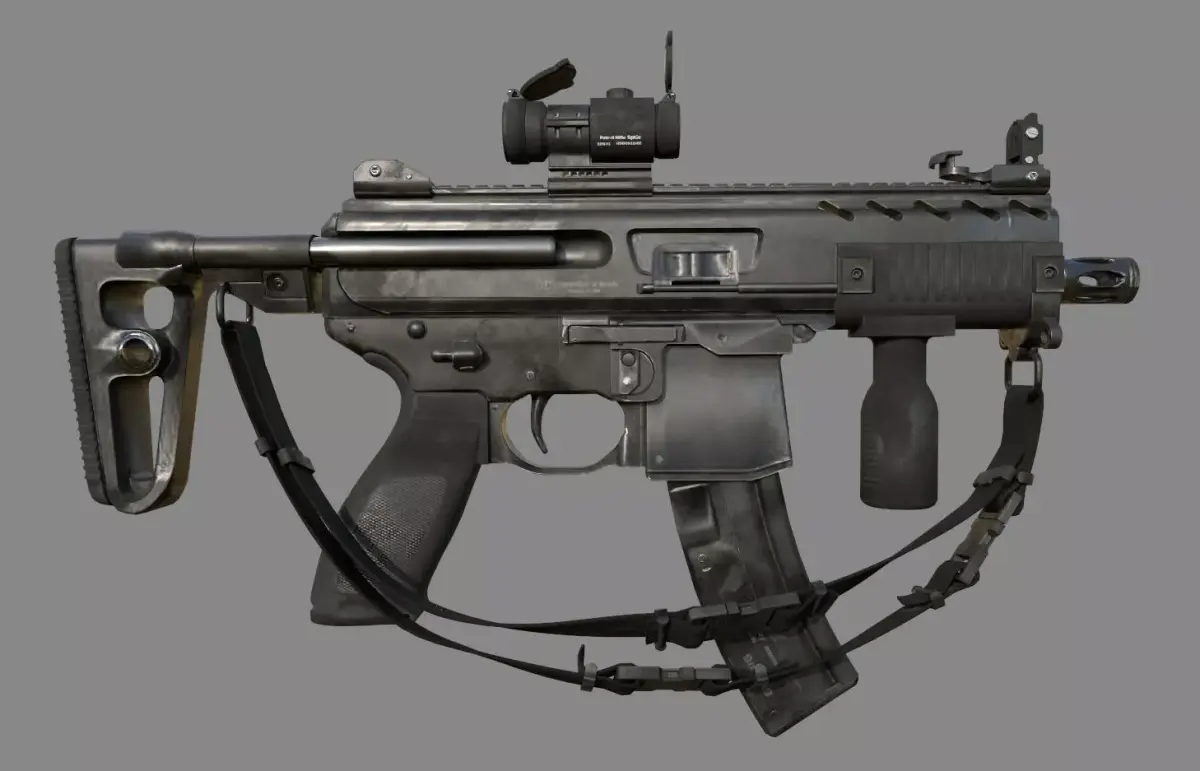 UMP 9 Submachine Gun Low-poly 3D model