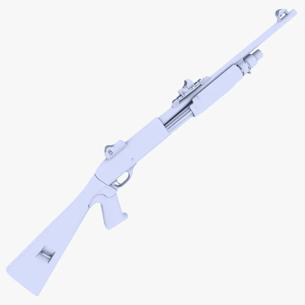 Remington 870 MCS Low-poly 3D model