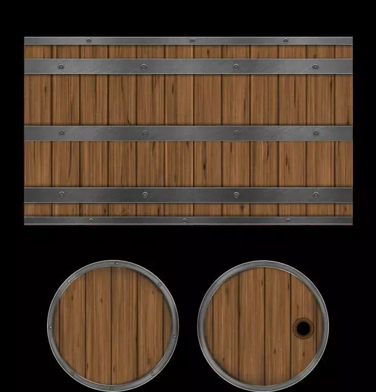 WOODEN WINE BARREL Free 3D model
