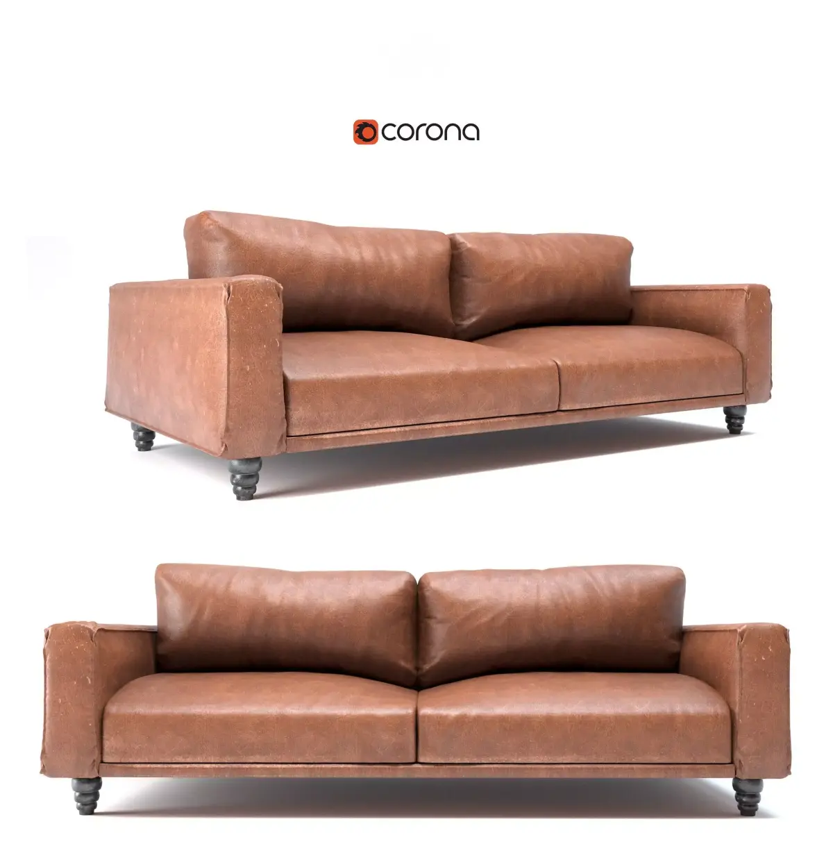 Modern Slouchy Sofa Free 3D model