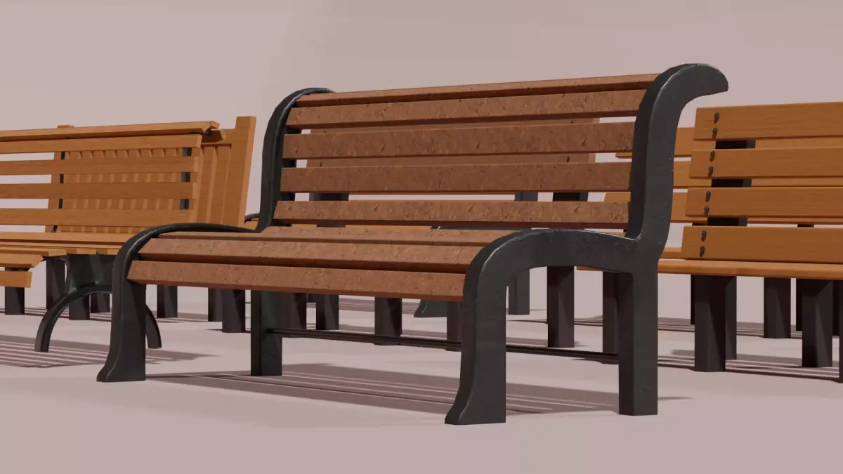 Park Bench Asset Pack 9 Benches Free 3D model