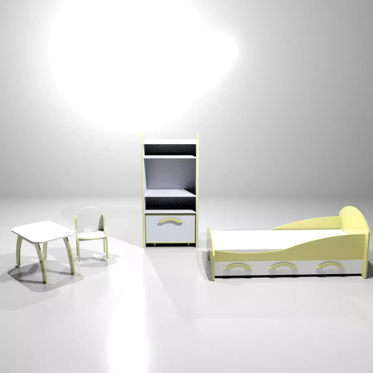 A set of children furniture Free 3D model