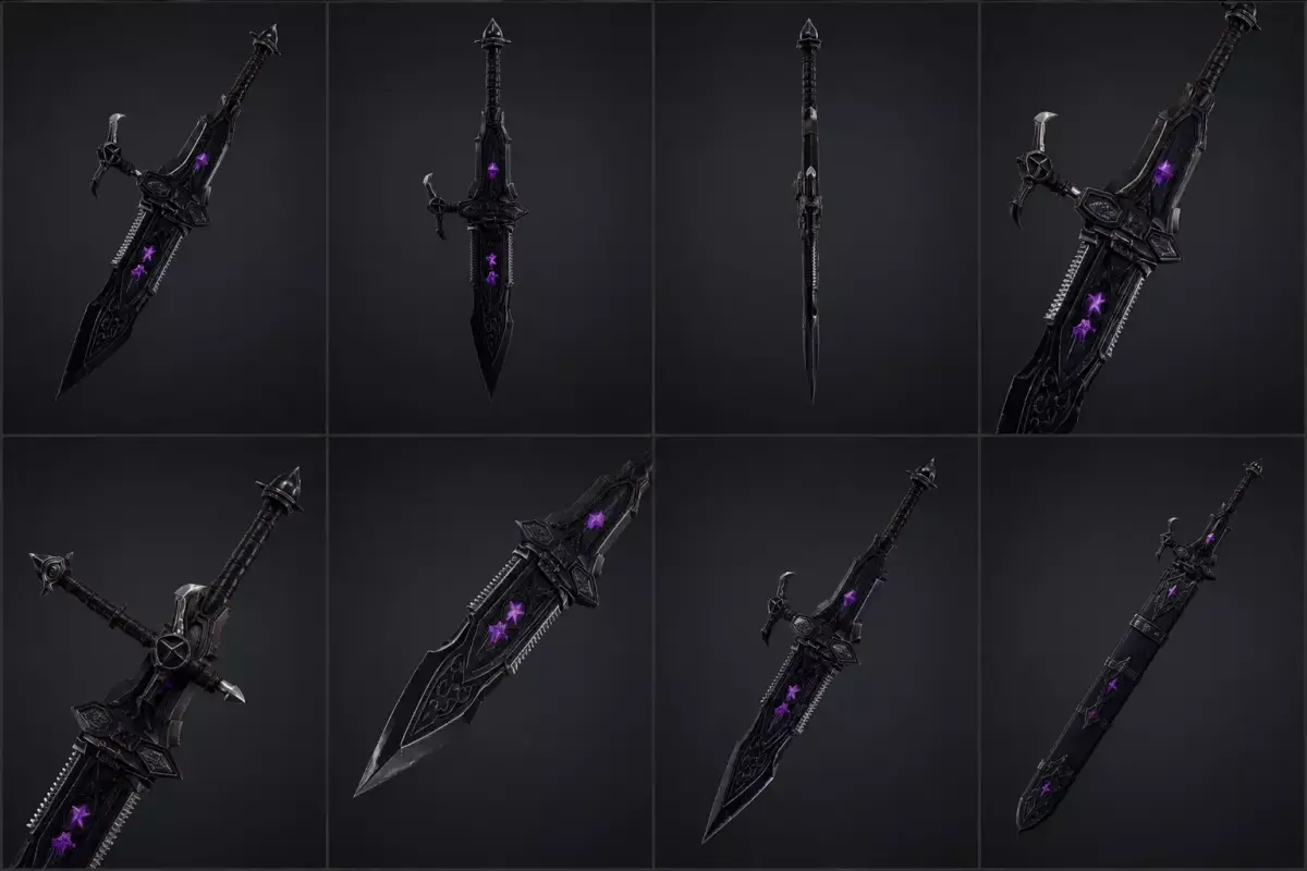 Corrupted Fantasy Greatsword Low-poly 3D model