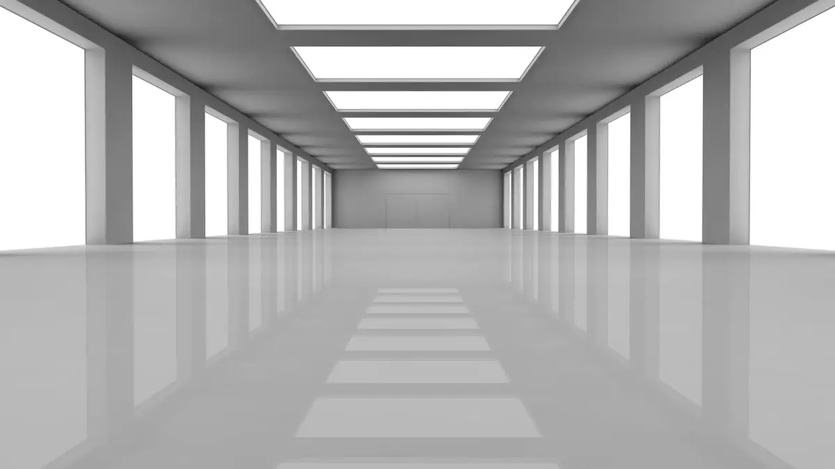Empty Modern Warehouse 3D model